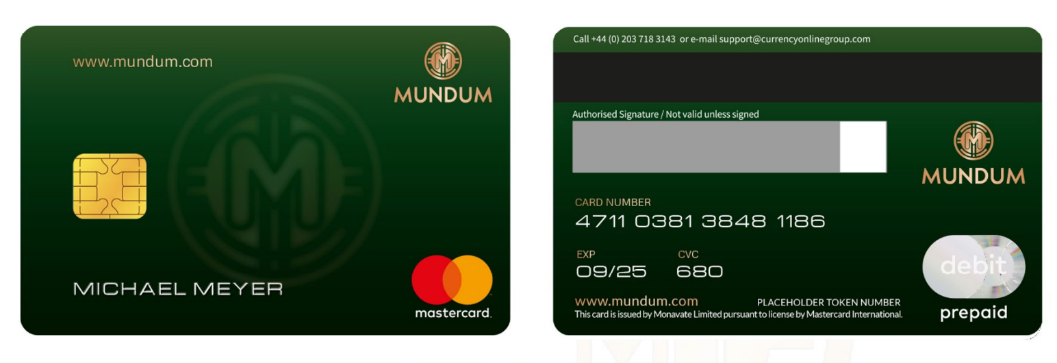Mundum MasterCard mit Branding